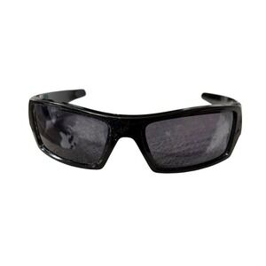 Oakley Gascan Sunglasses Unisex Black Frame Gray Lenses Wrap Style
